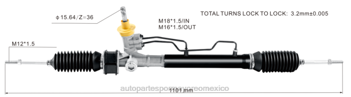 autopartes Mexico Cancun - Cremallera de dirección asistida s11-3400010bb 96518943 96518944 96879491 ZP2F2681 CHEVROLET