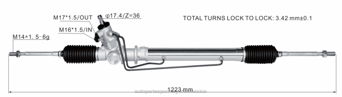 autopartes Mexico Cancun - cremallera de dirección asistida 44504-87601-000 ZP2F2811 DAIHATSU