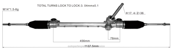 autopartes Mexico Leon gto - cremallera de dirección asistida 45502-bz090 ZP2F2812 DAIHATSU
