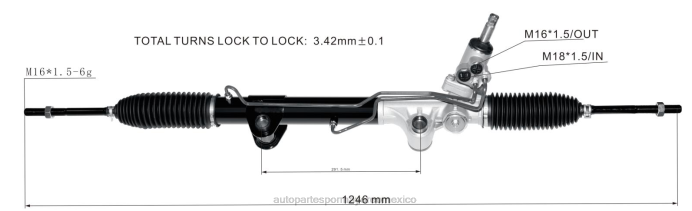 autopartes Mexico Leon gto - cremallera de dirección asistida 52109984ah 97390 1020219 52109970aa 22-389 ZP2F2792 DODGE/CHRYSLER