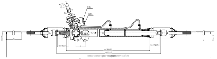 hutchinson autopartes México - cremallera de dirección asistida 516127ab ZP2F2786 DODGE/CHRYSLER