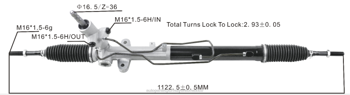 autopartes México - cremallera de dirección asistida 57700-2p200 577002w000 577002w100 ZP2F2723 HYUNDAI/KIA