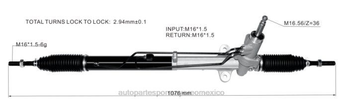 autopartes México opiniones - Cremallera de dirección asistida 577002t250 577002t030 577002t130 ZP2F2744 HYUNDAI/KIA