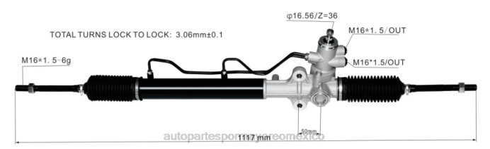 autopartes México opiniones - cremallera de dirección asistida 57700-1f890 ZP2F2774 HYUNDAI/KIA