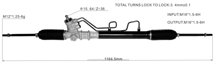 autopartes México opiniones - cremallera de dirección asistida 57700-fd100 57700-fd101 57700fd201 0k30c32110 0k30b32110a ZP2F2734 HYUNDAI/KIA