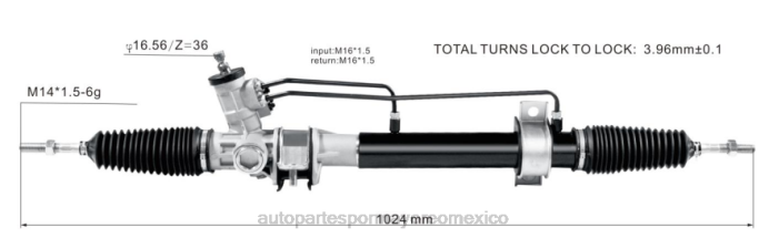 autopartes Mexico Leon gto - cremallera de dirección asistida 0k70a-32-110 ZP2F2772 HYUNDAI/KIA