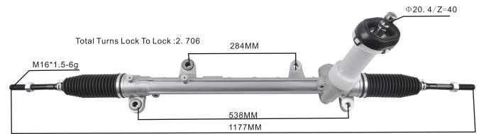 autopartes Mexico Leon gto - cremallera de dirección asistida 56500-d3100 56500-d7100 ZP2F2752 HYUNDAI/KIA