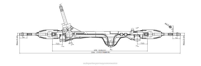 hutchinson autopartes México - cremallera de dirección asistida 56500-l400a ZP2F2746 HYUNDAI/KIA