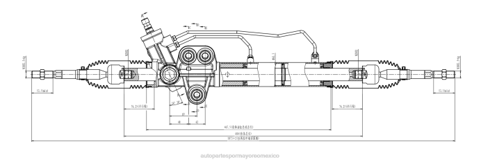 autopartes México - cremallera de dirección asistida 8-97239781-2 ZP2F2613 ISUZU