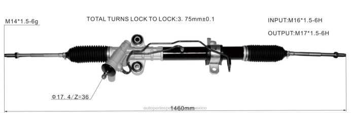 autopartes Mexico Cancun - cremallera de dirección asistida 8-98394876-4 ZP2F2611 ISUZU