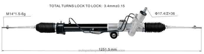 hutchinson autopartes México - cremallera de dirección asistida 8-97943520-1 ZP2F2606 ISUZU