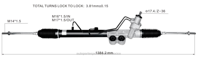 napa autopartes México - cremallera de dirección asistida 8-97946131-0 ZP2F2608 ISUZU