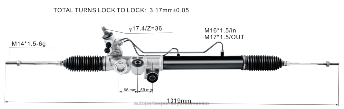piezas de direccion automovil - cremallera de dirección asistida 8-97943521-0 ZP2F2607 ISUZU
