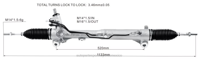 autopartes Mexico Leon gto - cremallera de dirección asistida ua3n-32-110 ZP2F2642 MAZDA