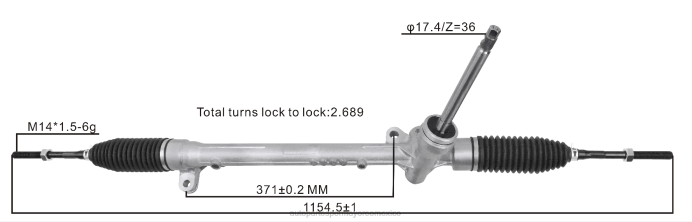 piezas de recambio automóvil - cremallera de dirección asistida db2p32110b ZP2F2630 MAZDA