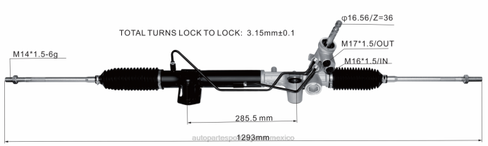 platino autopartes México - cremallera de dirección asistida 4410a259 ZP2F2559 MITSUBISHI