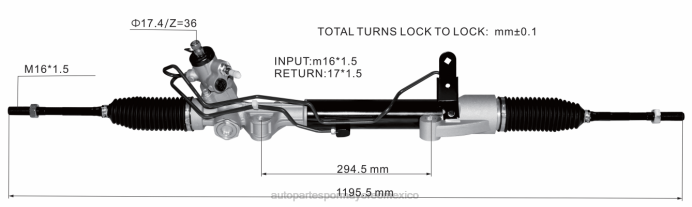 piezas de direccion automovil - cremallera de dirección asistida 49001-3ka0a 49001-5aa0a ZP2F2577 NISSAN