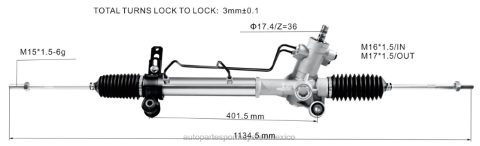 autopartes México - cremallera de dirección asistida 44200-42110 ZP2F2493 TOYOTA