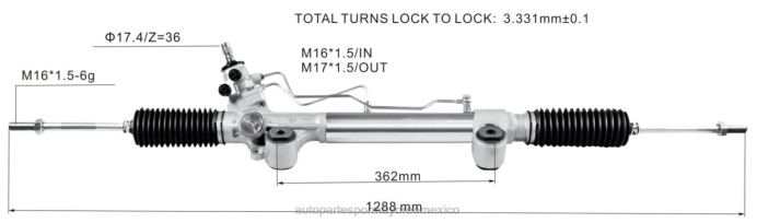 autopartes Mexico Cancun - Cremallera de dirección asistida 44250-0k710 44250-0k660 44250-0k820 ZP2F2471 TOYOTA