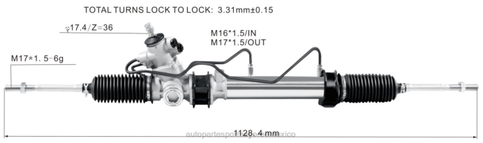 autopartes Mexico Cancun - cremallera de dirección asistida 44250-26040 44200-26341 ZP2F2481 TOYOTA