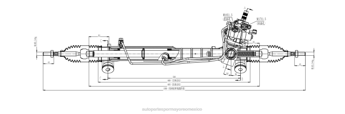 autopartes Mexico Leon gto - cremallera de dirección asistida 44200-50180 ZP2F2522 TOYOTA