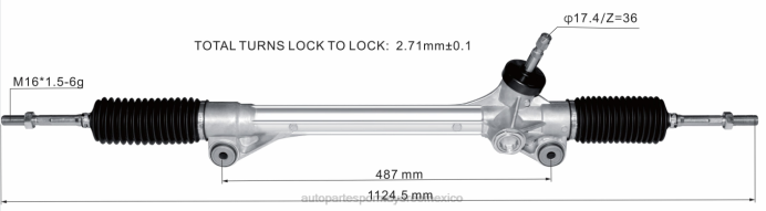 piezas de automóvil - cremallera de dirección asistida 45510-48020 ZP2F2515 TOYOTA