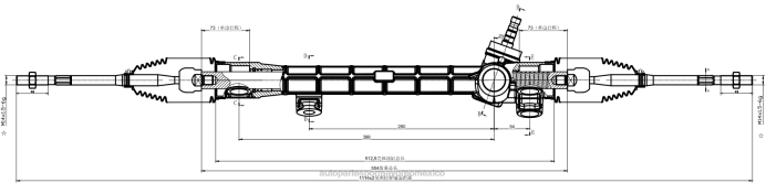 platino autopartes México - cremallera de dirección asistida 45510-12290 ZP2F2479 TOYOTA