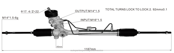 autopartes México - cremallera de dirección asistida 6r1423055bx ZP2F2423 VOLKSWAGEN